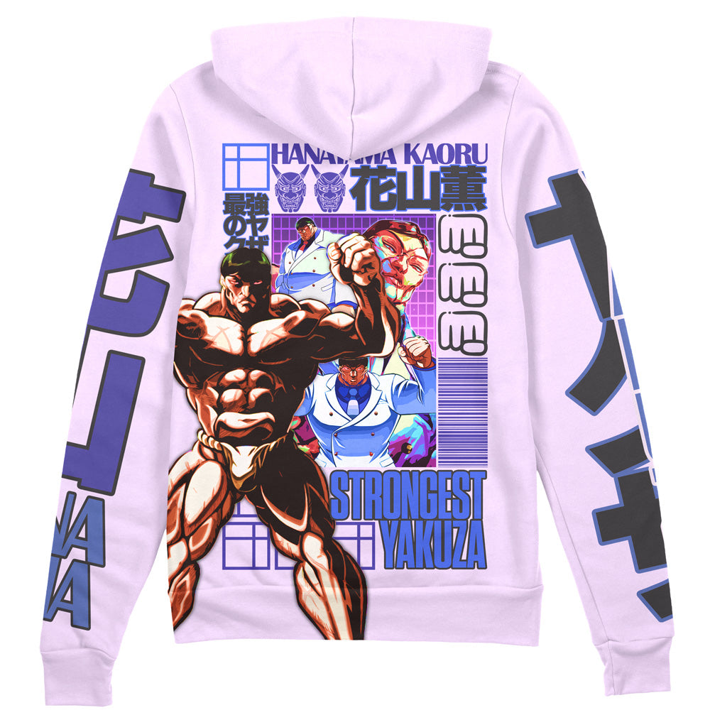 Hanayama Kaoru Baki Streetwear Zip Hoodie Jacket