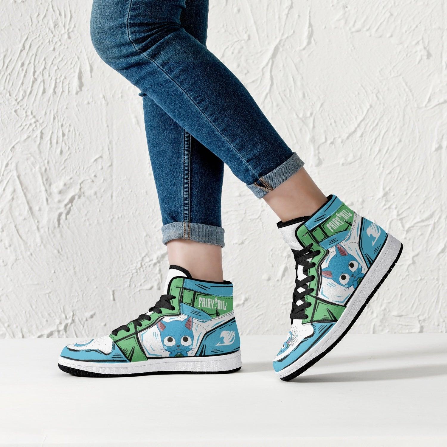 Happy Fairy Tail Mid 1 Basketball Shoes