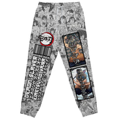 Hashibira Inosuke Manga Collage Demon Slayer Streetwear Sweatpants