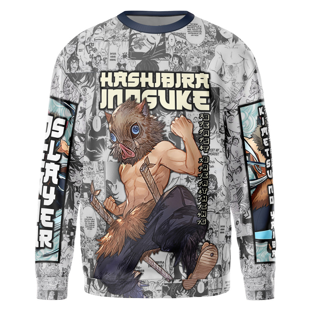 Hashibira Inosuke Manga Collage Demon Slayer" Streetwear Sweatshirt