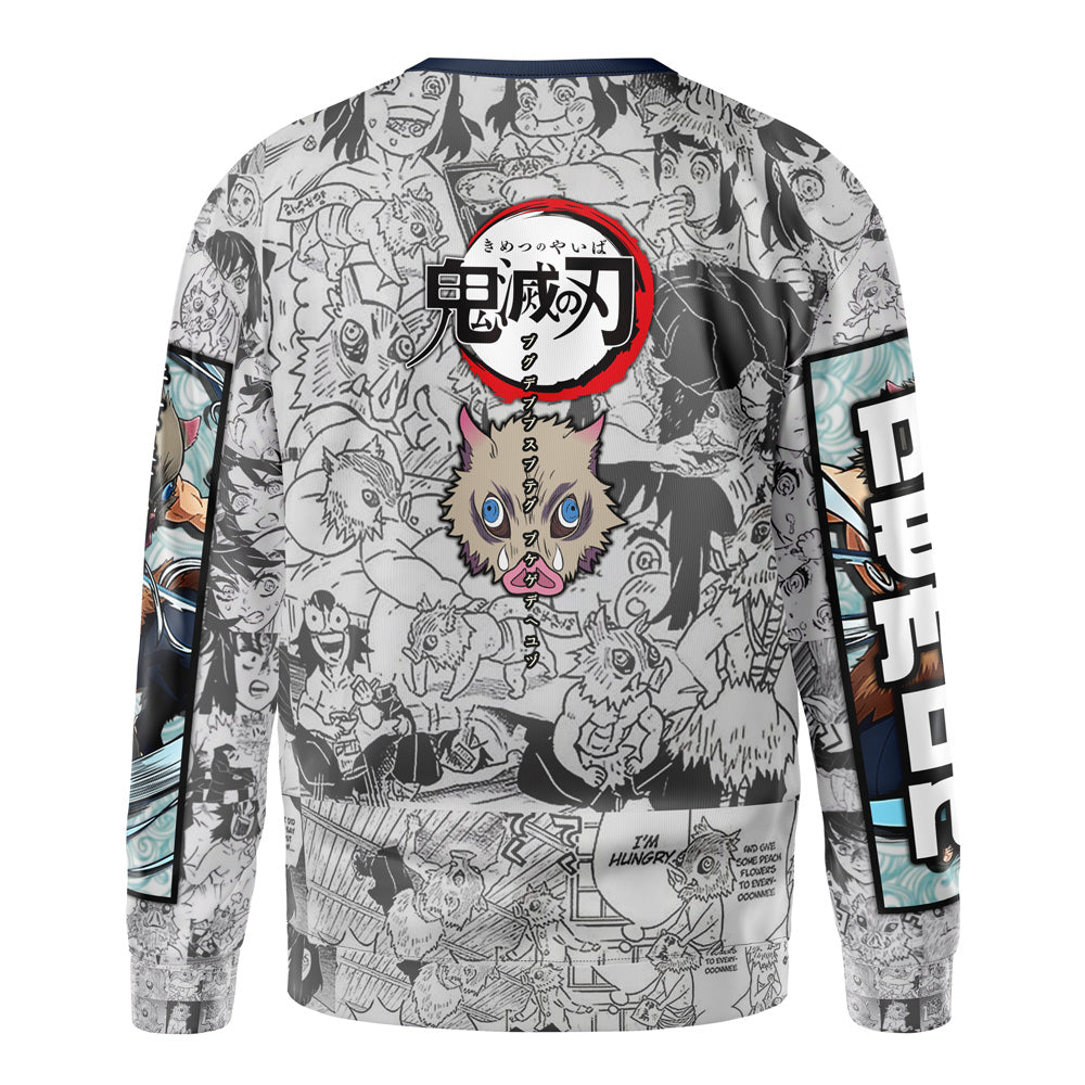 Hashibira Inosuke Manga Collage Demon Slayer Streetwear Sweatshirt