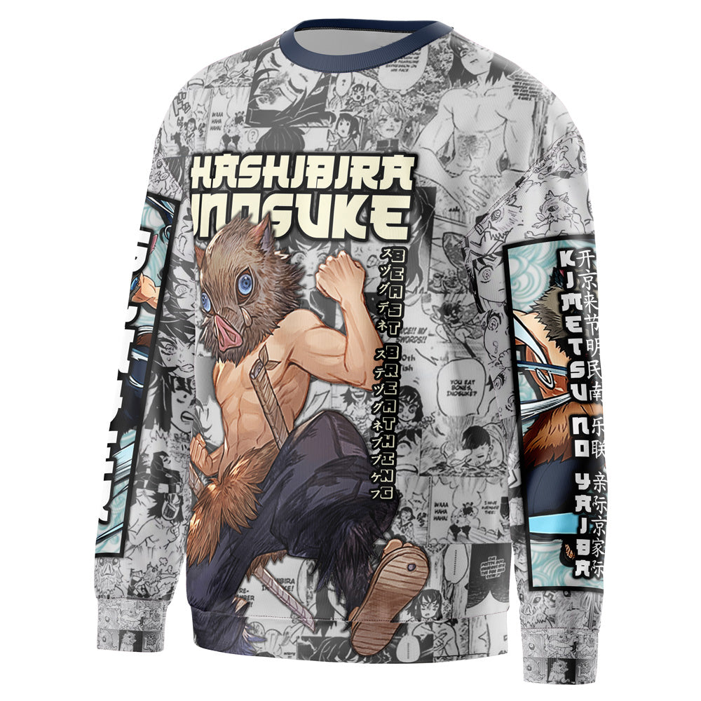 Hashibira Inosuke Manga Collage Demon Slayer Streetwear Sweatshirt