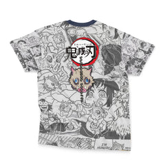 Hashibira Inosuke Manga Collage Demon Slayer Streetwear T-Shirt