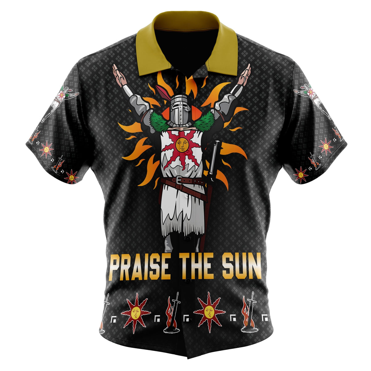 Dark Souls Praise the Sun Button Up Hawaiian Shirt