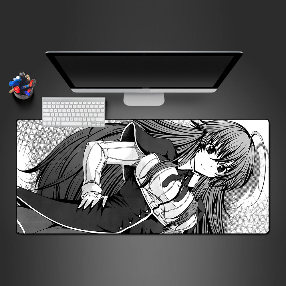 Rias Black & White Design M-XXL Size Gaming Mouse Pad, Computer Desk Mat
