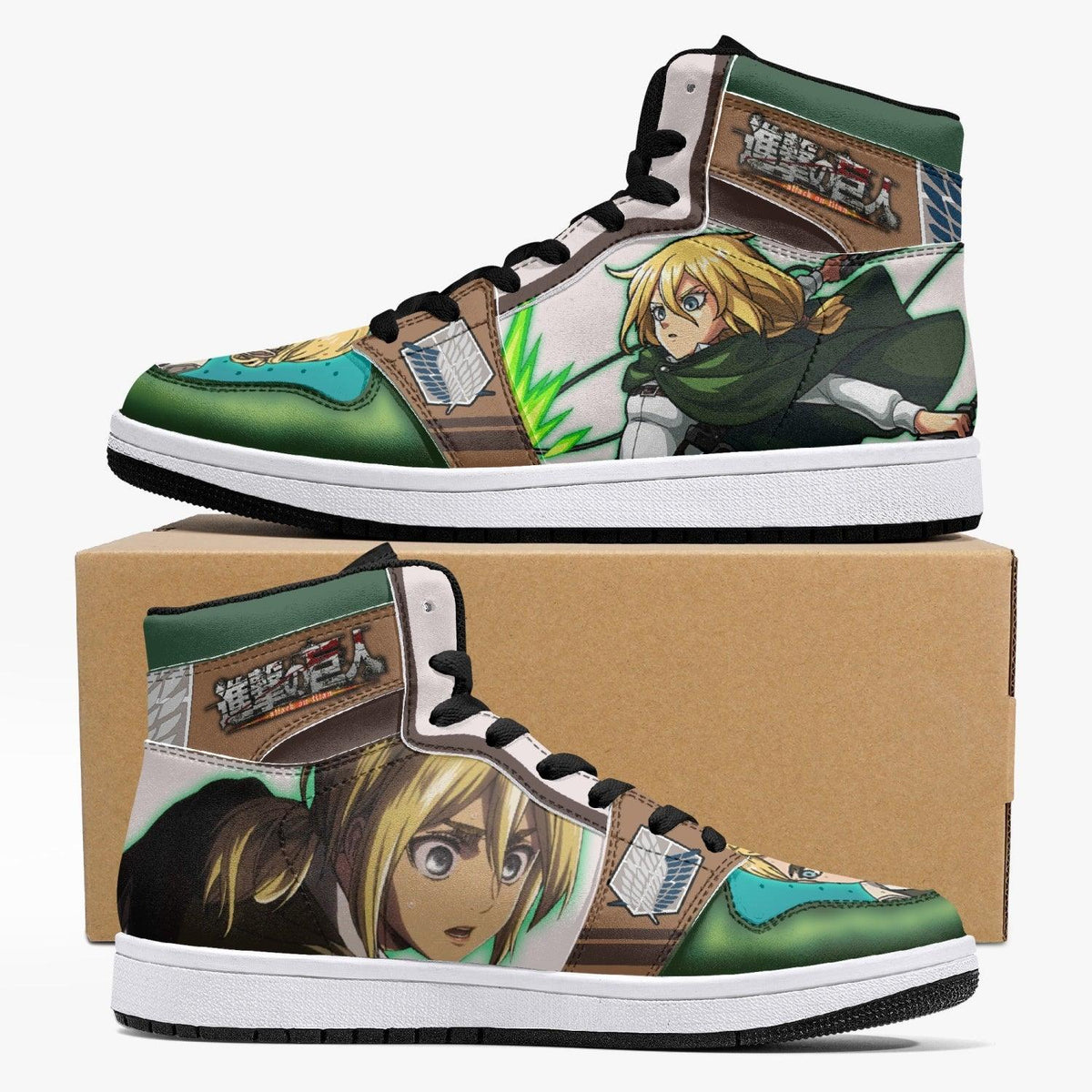 Historia Reiss Attack on Titan Mid 1 Basketball Shoes for Kids