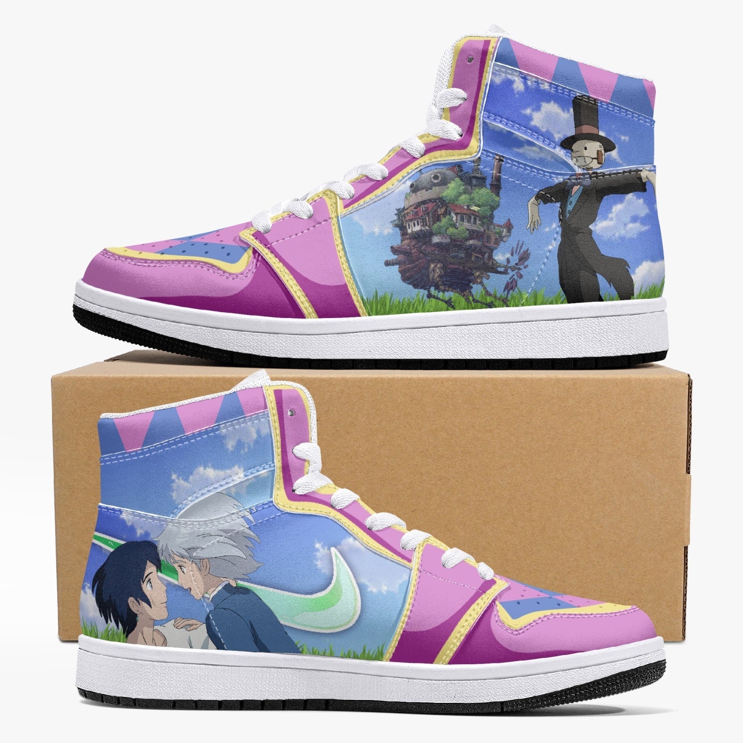 Howl and Sophie Howl's Moving Castle V2 Mid 1 Basketball Shoes