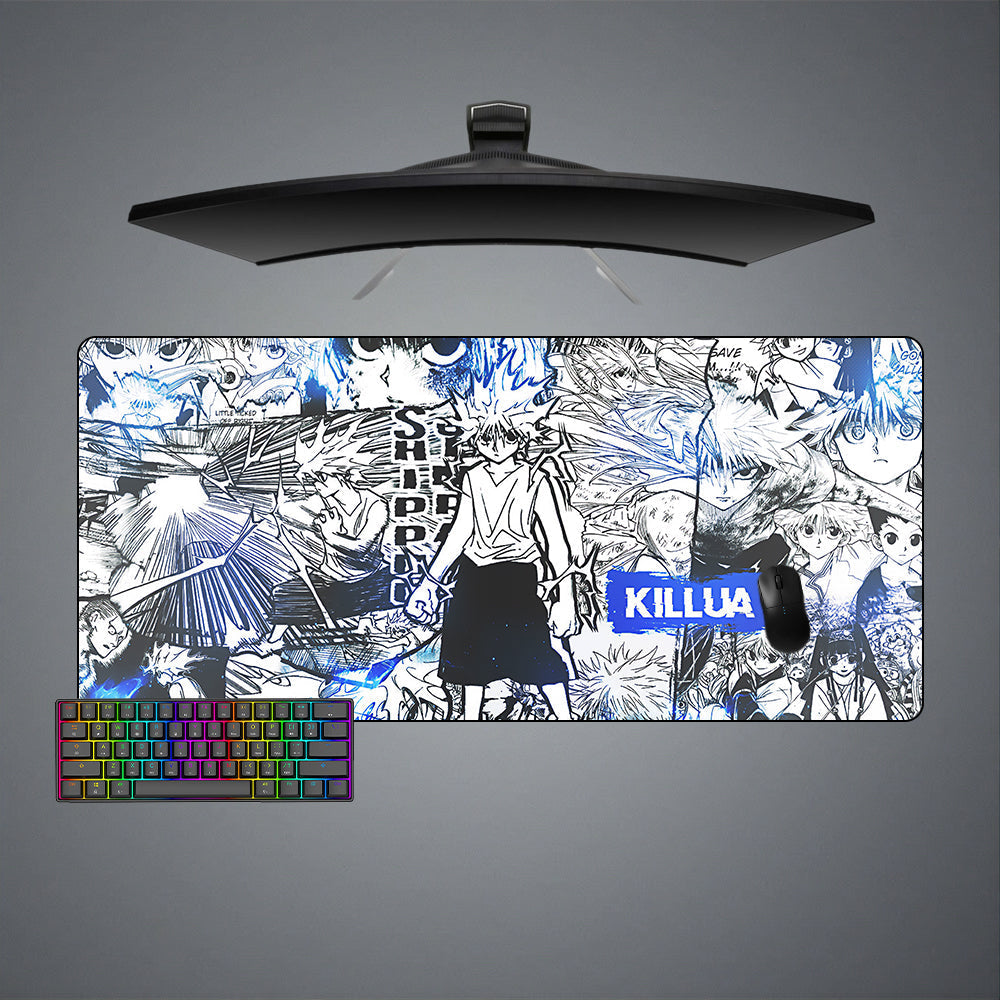 Killua Drawing Design M-XXL Size Gaming Mouse Pad, Computer Desk Mat