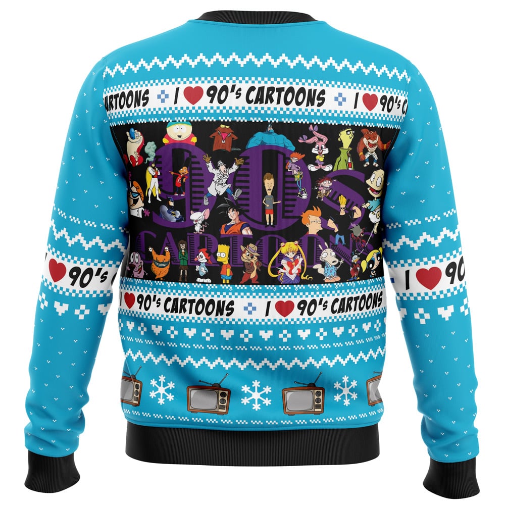 I love the 90s Cartoons Ugly Christmas Sweater