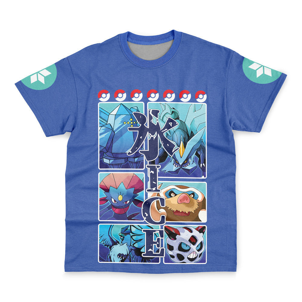 Ice Type Pokemon Streetwear T-Shirt