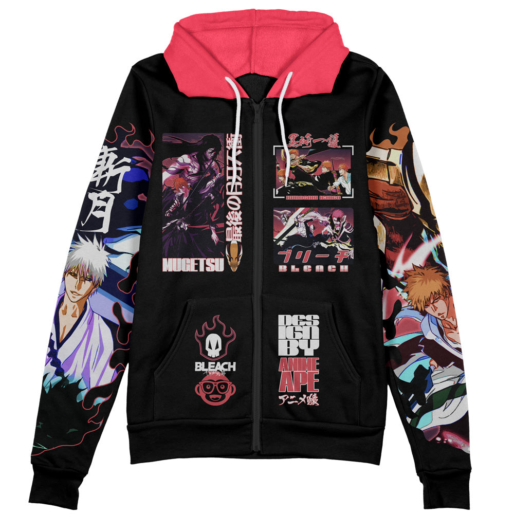 Kurosaki Ichigo V4 Bleach Streetwear Zip Hoodie Jacket