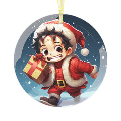 Pirate King Santa - Luffy Dressed as Santa Clause Ornament | Anime Ornaments