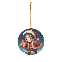 Pirate King Santa - Luffy Dressed as Santa Clause Ornament | Anime Ornaments