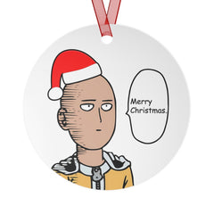 Custom Saitama Christmas anime Metal Ornament | Anime Ornaments