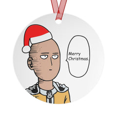 Custom Saitama Christmas anime Metal Ornament | Anime Ornaments