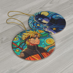 Anime Ornament Ninja Manga Decor Stained Suncatcher Ornament | Anime Ornaments