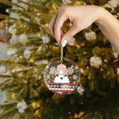 Anime Ornament Anya Festive Glass Decoration Ornament | Anime Ornaments