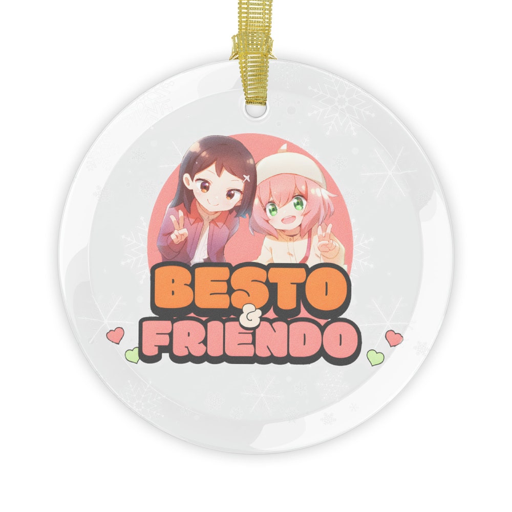 Anime Ornament: Best Friends Glass Decoration Ornament | Anime Ornaments