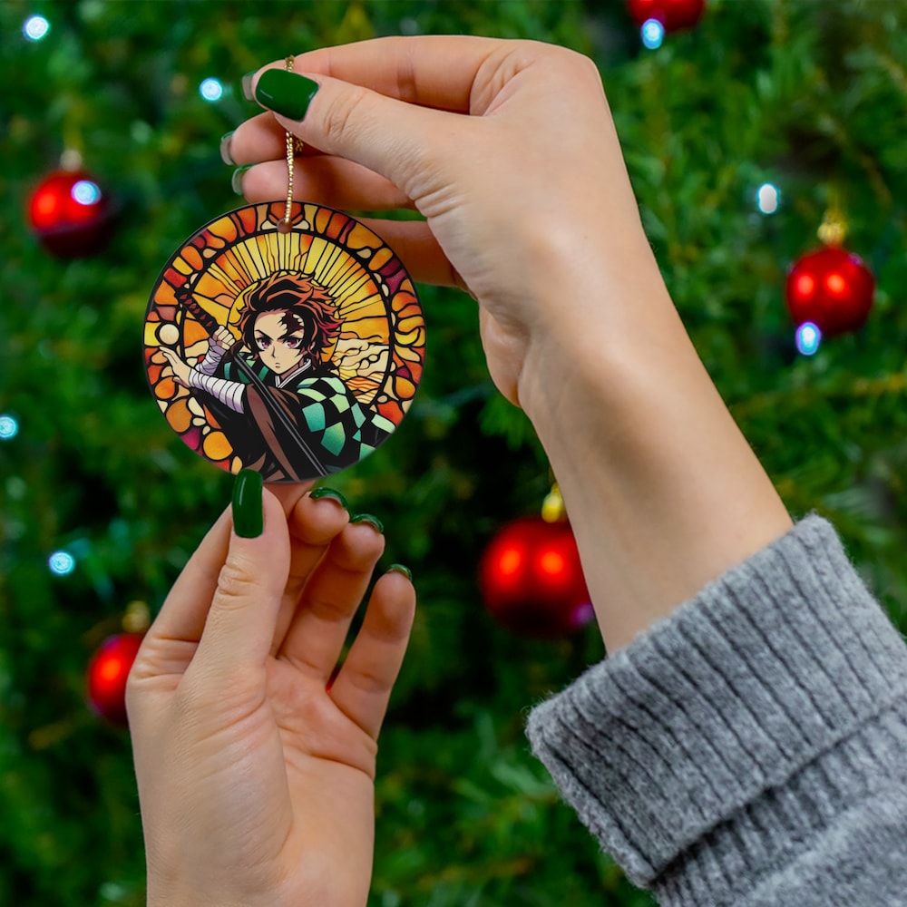 Anime Dual Ornaments: Sword-Wielding Demon Slayer Ornament | Anime Ornaments