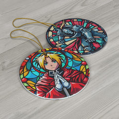 Alchemical Symphony: Anime-Inspired Stained Suncatcher Ornament | Anime Ornaments