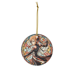 Dynamic Duo Ornaments: Anime-Inspired Stained Suncatcher Ornament | Anime Ornaments