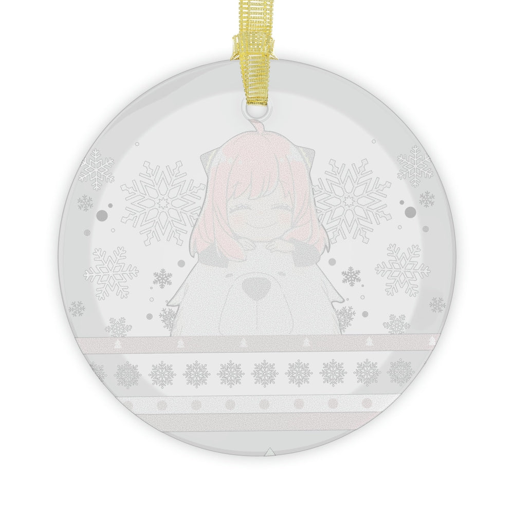 Anime Ornament Anya Festive Glass Decoration Ornament | Anime Ornaments