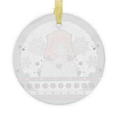 Anime Ornament Anya Festive Glass Decoration Ornament | Anime Ornaments