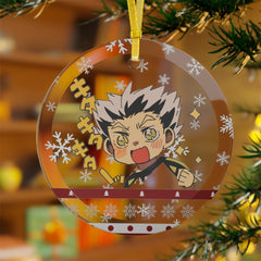 Bokuto Glass Ornament - Striking Anime Decoration Ornament | Anime Ornaments