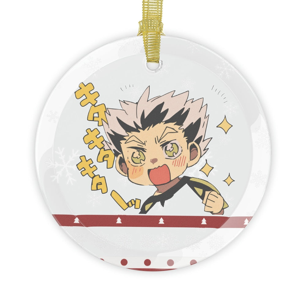 Bokuto Glass Ornament - Striking Anime Decoration Ornament | Anime Ornaments