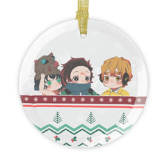 Anime Glass Ornament of Cute Trio Ornament | Anime Ornaments