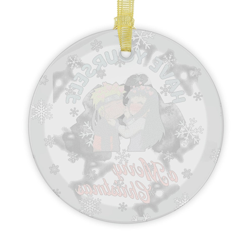 Romantic Anime Couple Glass Naruto Ornament | Anime Ornaments