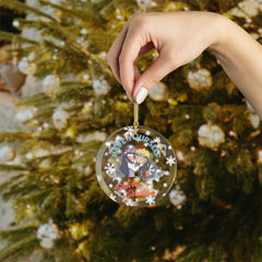 Romantic Anime Couple Glass Naruto Ornament | Anime Ornaments