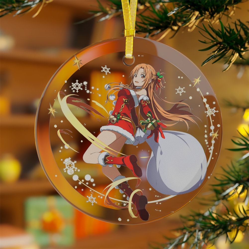 Anime Glass Ornament SAO Asuna Ornament | Anime Ornaments