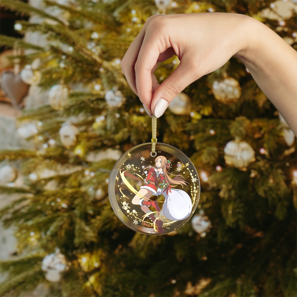 Anime Glass Ornament SAO Asuna Ornament | Anime Ornaments