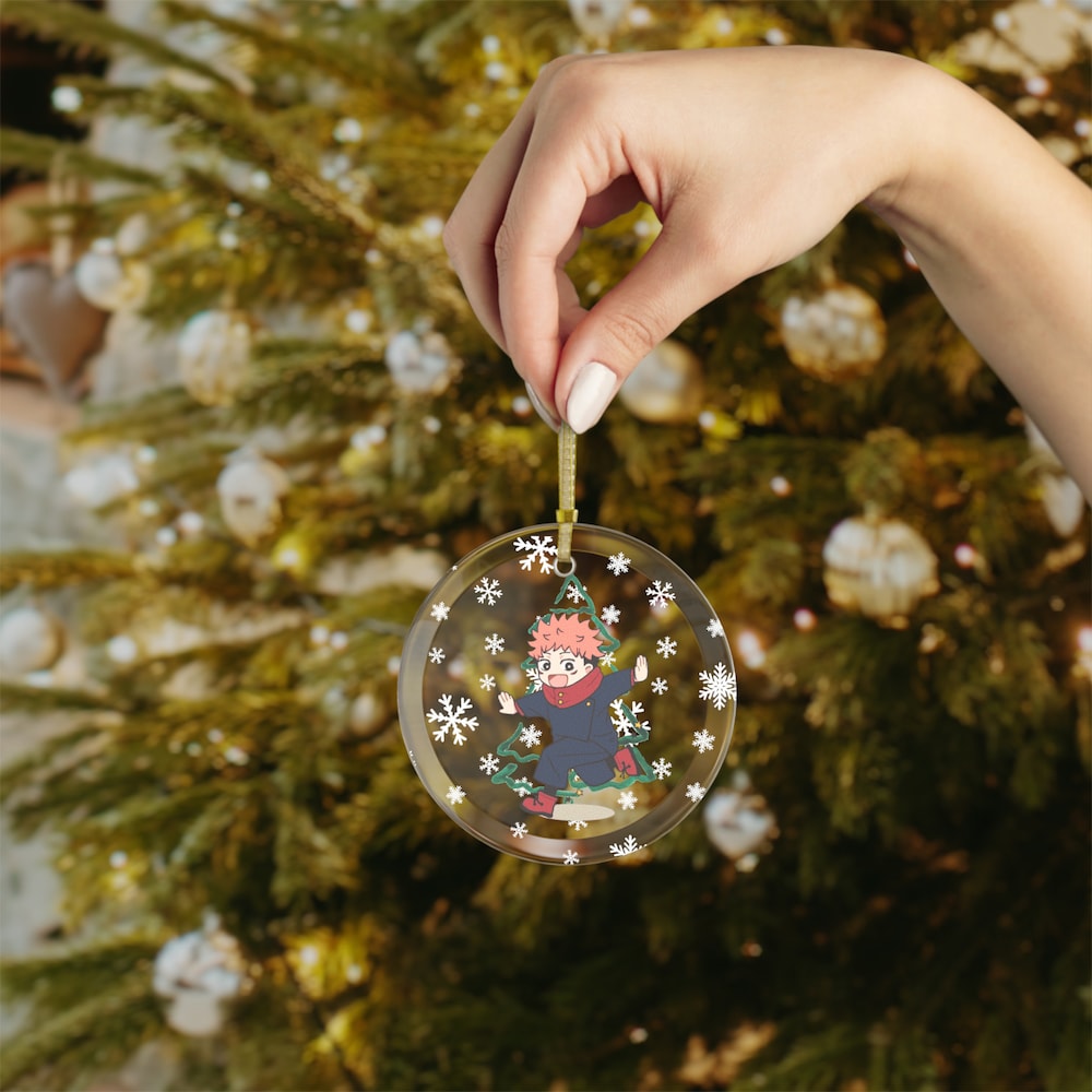 Anime Itadori Christmas - Exquisite Glass Decoration Ornament | Anime Ornaments