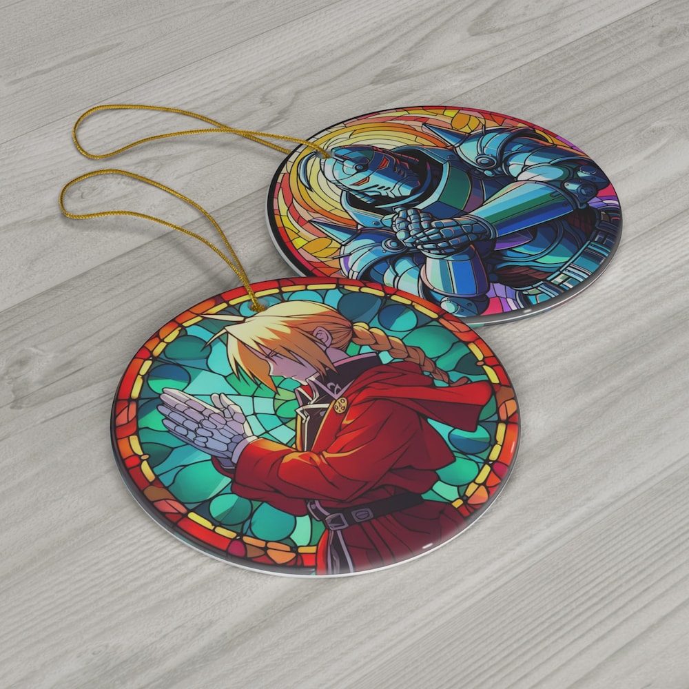 Anime Alchemy Elegance: Dual-Sided Stained Suncatcher Ornament Anime Ornaments