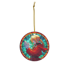 Anime Alchemy Elegance: Dual-Sided Stained Suncatcher Ornament | Anime Ornaments