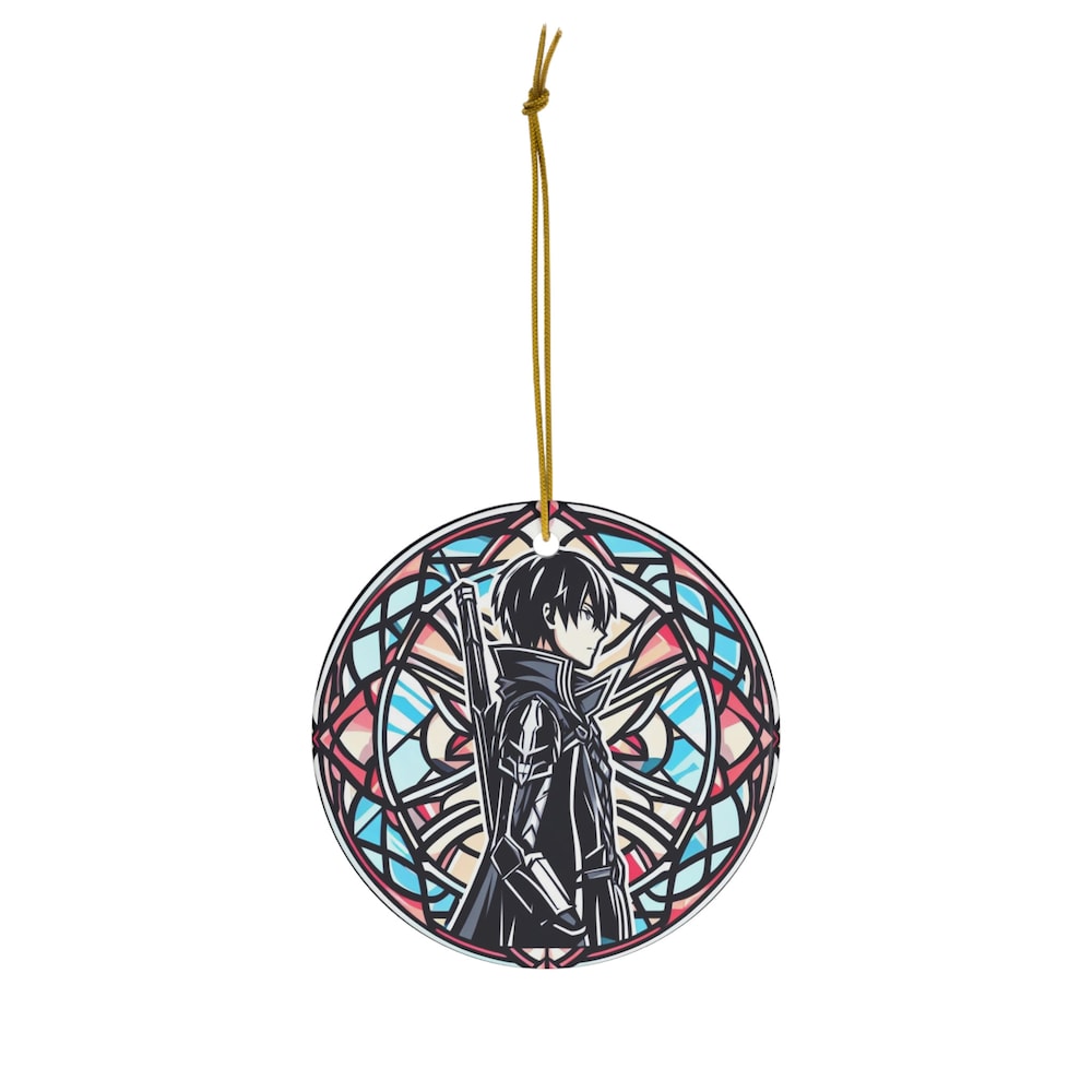 Dynamic Duo Ornaments: Anime-Inspired Stained Suncatcher Ornament | Anime Ornaments