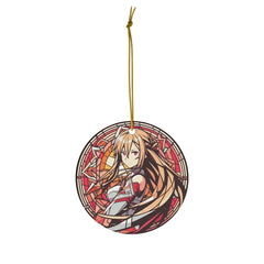 Anime-Inspired Dual Ornaments Warrior Stained Suncatcher Ornament | Anime Ornaments