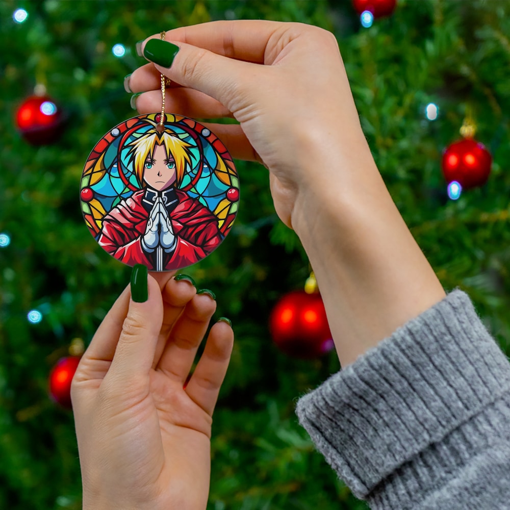 Alchemical Symphony: Anime-Inspired Stained Suncatcher Ornament | Anime Ornaments