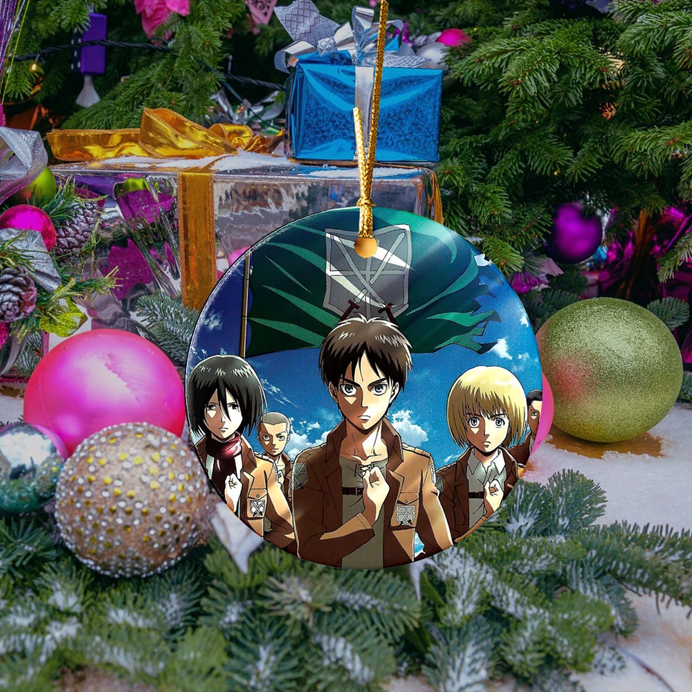 Attack Birthday Holiday On Decor Titan New Year Gift Ornament | Anime Ornaments