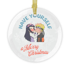 Romantic Anime Couple Glass Naruto Ornament | Anime Ornaments