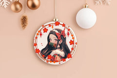 Christmas Kids Nezuko Demon Slayer Ceramic Ornament | Anime Ornaments