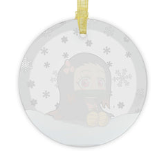 Kawaii Anime Glass Ornament Charming Nezuko Ornament | Anime Ornaments