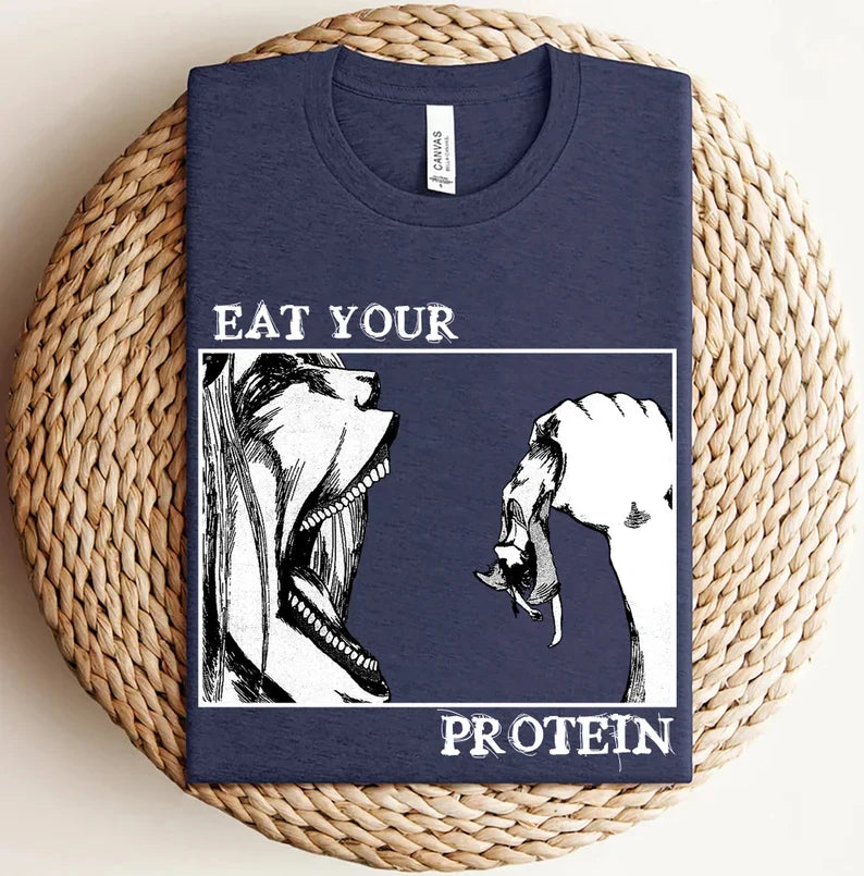 Nysekai "Attack On Titan - Eat Your Protein" T-Shirt