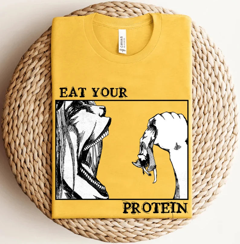 Nysekai "Attack On Titan - Eat Your Protein" T-Shirt