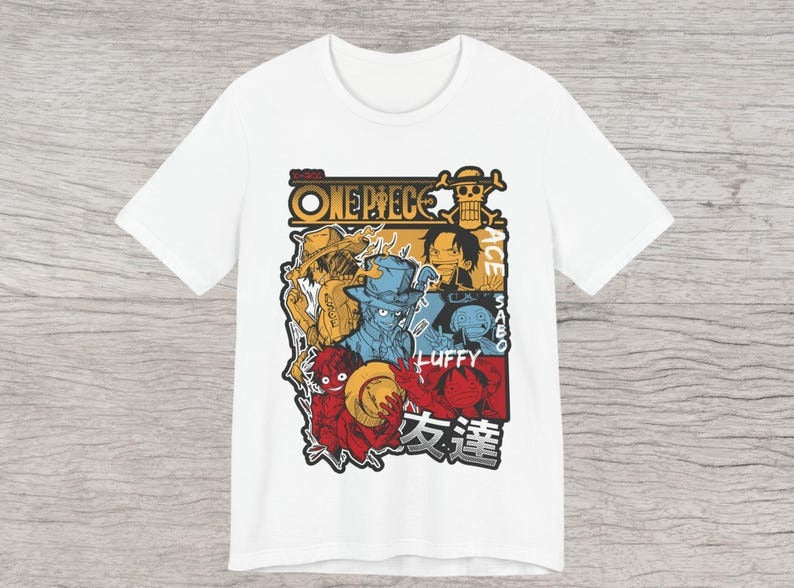 Nysekai " Luffy x Two Brother - Onepiece" T Shirt