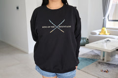 Anime Embroidered Hoodie | Embroidery | Anime SweatShirt | Inosuke Hashibira Sword | King of Mountain Embroidered Apparel | Minimalist Anime