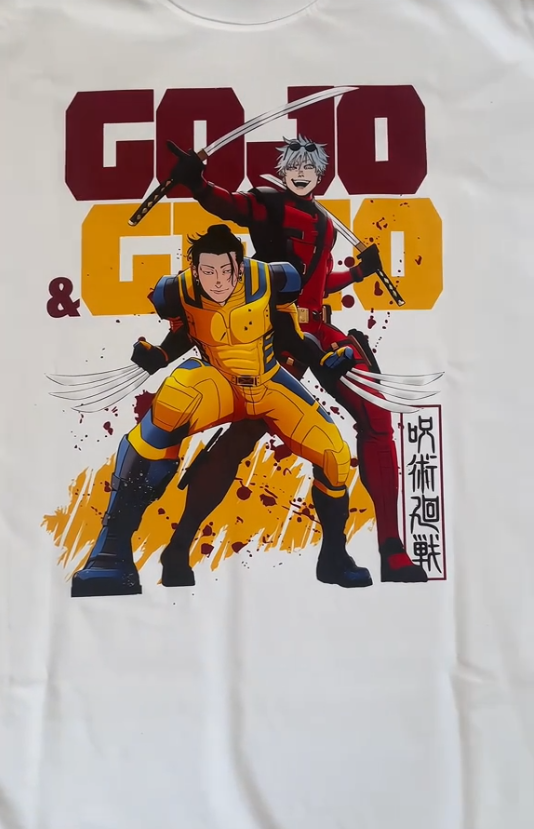 Gojo Geto Deadpool Wolverine Oversize T Shirt