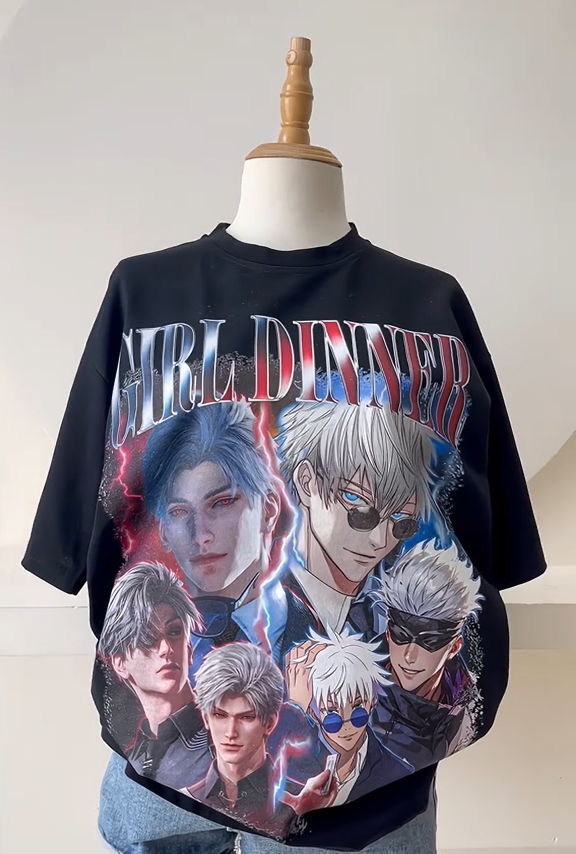 Gojo And Sylus Girl Dinner Oversize T Shirt